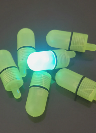10/40 PC LED Night Fishing Bite Bait Alarm 2 Bells Light Rod Tip Clip Puce Gaia