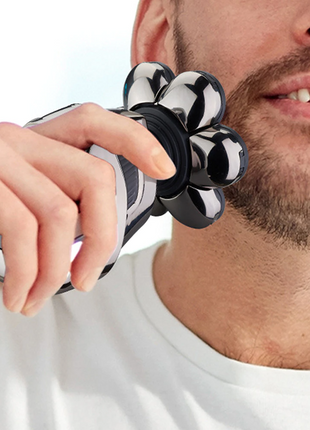 7D Cordless Shaver Hair Trimmer Men’s 5-In-1 Electric Head Shaver Puce Gaia