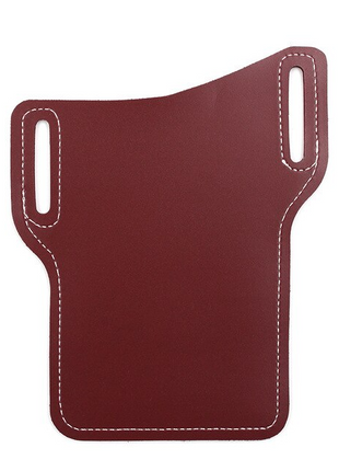 Men Cell Phone Belt Pack Bag Loop Waist Holster Pouch Case Leather Puce Gaia