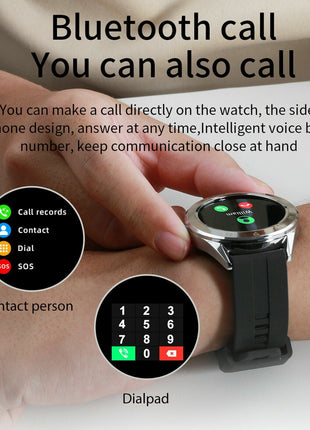 Waterproof Bluetooth Smart Watch Phone Mate Heart Rate Tracker For iOS Puce Gaia
