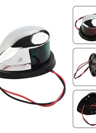 Waterproof Boat Navigation Light LED Bow Marine Front Pontoon Lamp Red Puce Gaia