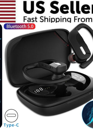 Bluetooth Headset TWS 5.0 Wireless Earphones Earbuds Headphones Stereo Puce Gaia