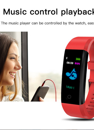 Fitness Smart Watch Activity Tracker Heart Rate For Women Men Oxygen Puce Gaia