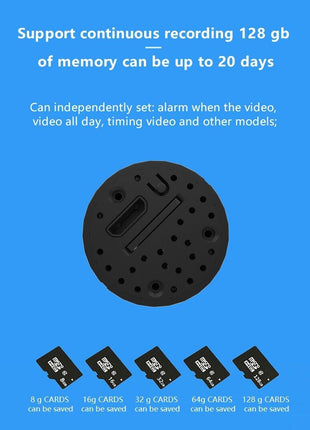 WiFi Wireless Spy 4K Mini Camera Pinhole DIY Hidden HD Screw IP DVR Puce Gaia