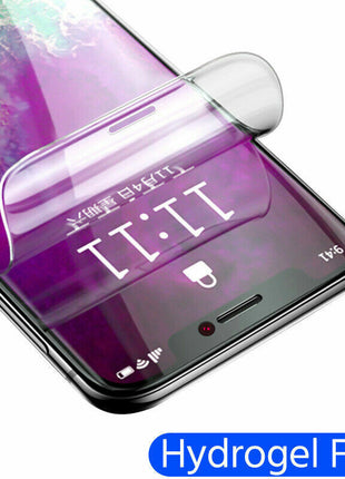 2PCS Hydrogel Screen Protector For iPhone 15 14 13 12 11 Pro Max SE X Puce Gaia