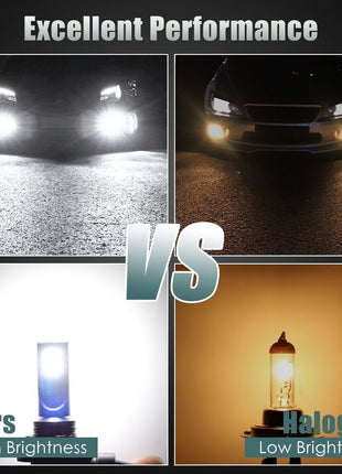 9005 9006 LED Headlights Kit Combo Bulbs 8000K High Low Beam Super Puce Gaia