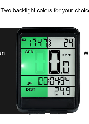 Bike Bicycle Speedometer Cycle Digital Odometer Computer Waterproof Puce Gaia