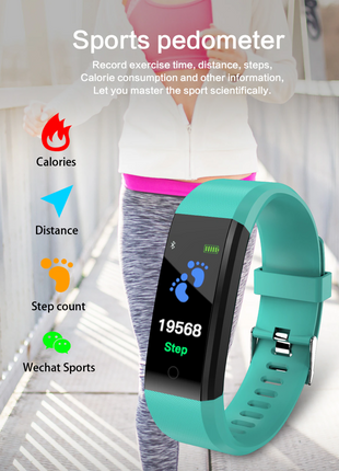 Fitness Smart Watch Activity Tracker Heart Rate For Women Men Oxygen Puce Gaia