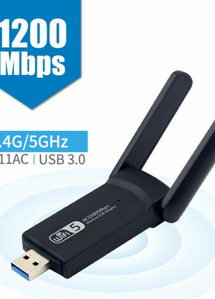1200Mbps Long Range AC1200 Dual Band 5GHz Wireless USB 3.0 WiFi Puce Gaia