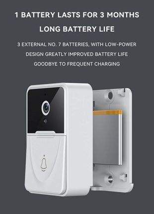 Wireless Security WiFi Smart Doorbell Intercom Video Camera Bell Chime Puce Gaia