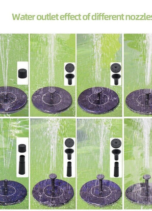 Solar Power Bird Bath Fountain Pump Upgrade 1.4W Solar Fountain With 4 Puce Gaia