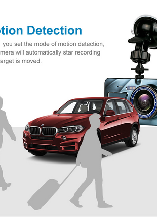 Touch Screen Dash Cam 4" 1080P Dual Lens Car DVR Recorder Front And Puce Gaia