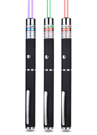 3 Packs 900Mile Laser Pointer Pen Green Blue Red Light Visible Beam Puce Gaia