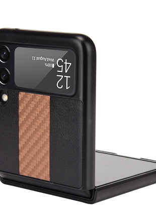 For Samsung Galaxy Z Flip 3 5G Slim Folding Leather Shockproof Phone Puce Gaia