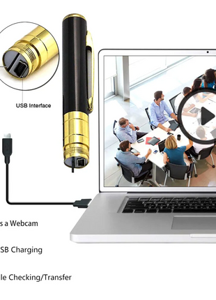 Pen Camera Cam Mini Hidden Pocket Audio Video Recorder DVR Security Puce Gaia