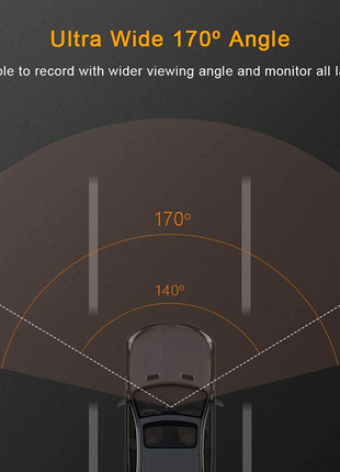 Touch Screen Dash Cam 4" 1080P Dual Lens Car DVR Recorder Front And Puce Gaia