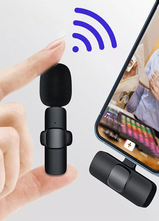 Lavalier Microphone Wireless Audio Video Recording Mini Mic For Puce Gaia