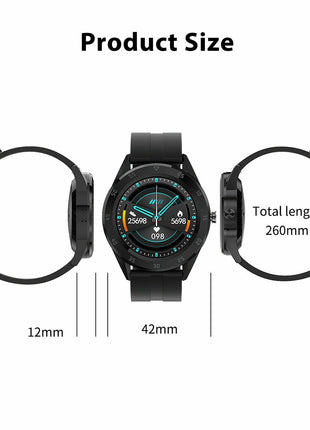 Waterproof Bluetooth Smart Watch Phone Mate Heart Rate Tracker For iOS Puce Gaia