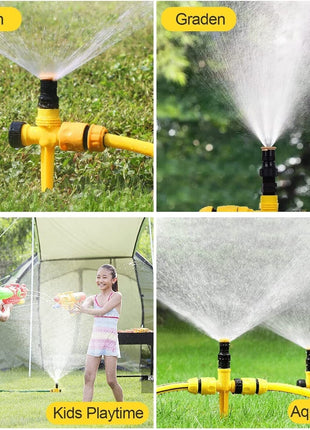 360° Rotation Auto Irrigation System Garden Lawn Sprinkler Patio Save Puce Gaia