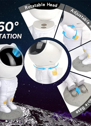Astronaut Projector Galaxy Starry Sky Night Light Ocean Star LED Lamp Puce Gaia