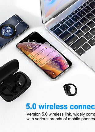 Bluetooth Headset TWS 5.0 Wireless Earphones Earbuds Headphones Stereo Puce Gaia