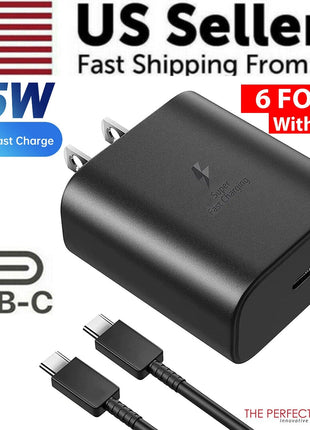 45W USB-C Super Fast Wall Charger + 6FT Cable For Samsung Galaxy S20 Puce Gaia