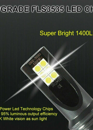 9005 9006 LED Headlights Kit Combo Bulbs 8000K High Low Beam Super Puce Gaia