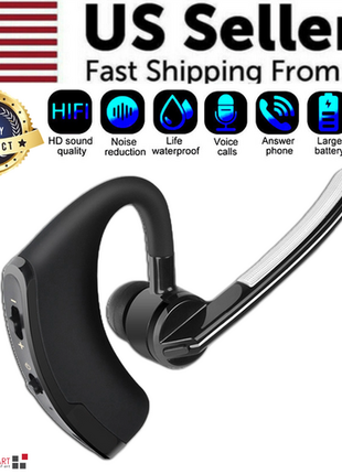 Bluetooth Earpiece Wireless Headset Noise Cancelling Headphones Driver Puce Gaia