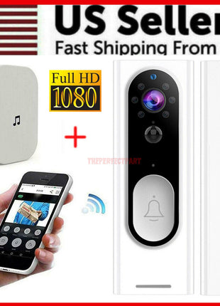 WiFi Ring Doorbell 1080P HD Security Camera Wireless Door Bell Camera Puce Gaia