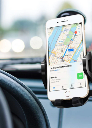360° Universal Mount Holder Car Stand Windshield For Mobile Cell Phone Puce Gaia