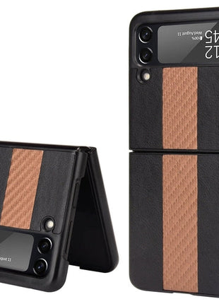 For Samsung Galaxy Z Flip 3 5G Slim Folding Leather Shockproof Phone Puce Gaia