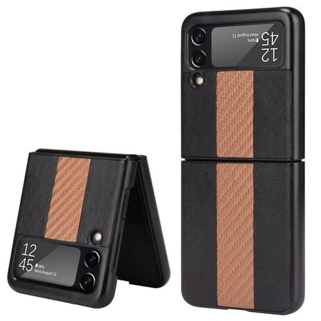 For Samsung Galaxy Z Flip 3 5G Slim Folding Leather Shockproof Phone Puce Gaia