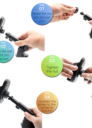 360° Universal Mount Holder Car Stand Windshield For Mobile Cell Phone Puce Gaia