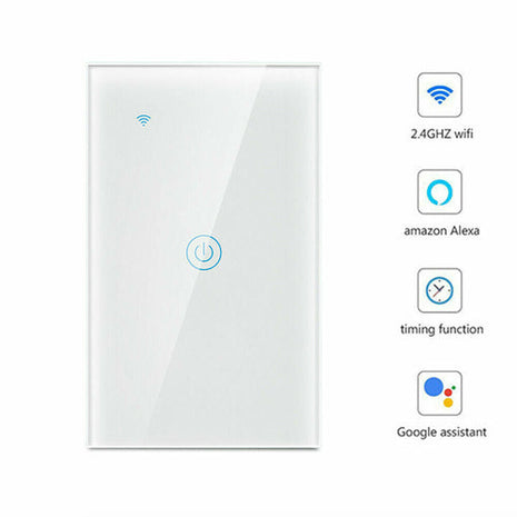 1/2/3/4 Gang WiFi Smart Wall Touch Light Switch Glass Panel For Puce Gaia