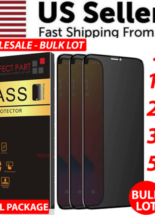 Privacy Screen Protector Tempered Glass Lot For iPhone 15 14 13 12 11 Puce Gaia