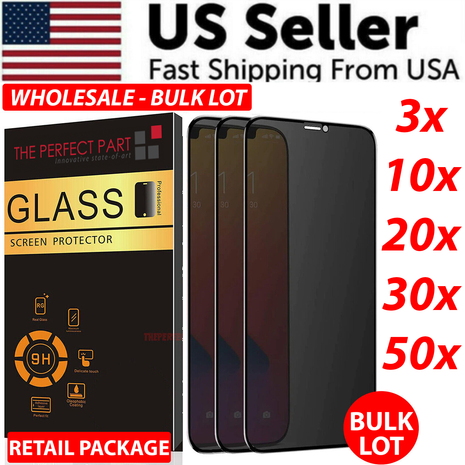 Privacy Screen Protector Tempered Glass Lot For iPhone 15 14 13 12 11 Puce Gaia