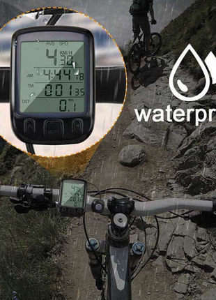 Bike Bicycle Speedometer Cycle Digital Odometer Computer Waterproof Puce Gaia