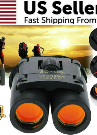 Binoculars 30x60 Zoom Outdoor Travel Compact Folding Telescope Hunting Puce Gaia