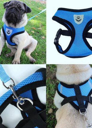 Cat Dog Pet Harness Adjustable Control Vest Dogs Reflective S M L XL Puce Gaia