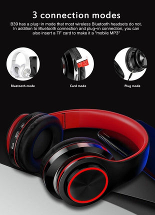 Super Bass Wireless Bluetooth Headphones Foldable Stereo Earphones Puce Gaia