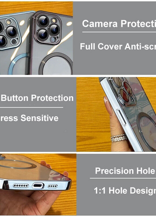 For Apple iPhone 14 13 12 11 Pro Max Case Mag Safe Magnetic Camera Puce Gaia