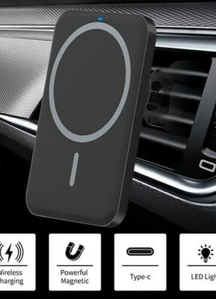 Magnetic Wireless Charger Car Mount Holder For iPhone 12 13 14 Pro Max Puce Gaia