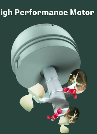 Electric 300ML Garlic Press Chopper Chili Onion Fruits Meat Mincer Puce Gaia