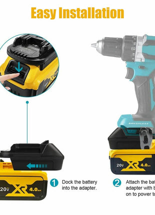 USB Battery Adapter Converter For 20V DEWALT Milwaukee M18 Convert To Puce Gaia