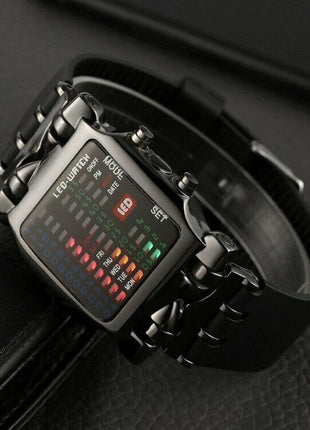 Luxury Men's Watch LED Sports Date Digital Bracelet Waterproof Quartz Puce Gaia