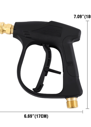 1/4" High Pressure Washer Gun 4000 PSI Car Wash Foam Spray Short Wand Puce Gaia