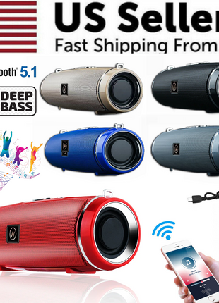 Bluetooth 5.1 Speaker Wireless Waterproof Outdoor Stereo LOUD Bass Puce Gaia