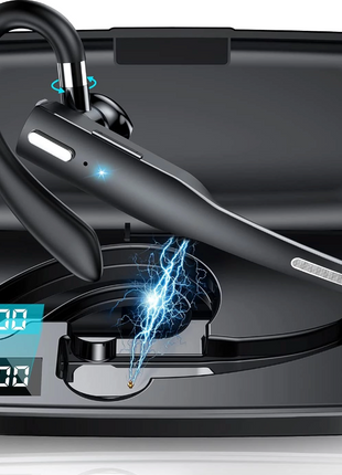 Trucker Wireless Headset Bluetooth 5.1 Earpiece Dual Mic Earbud Noise Puce Gaia