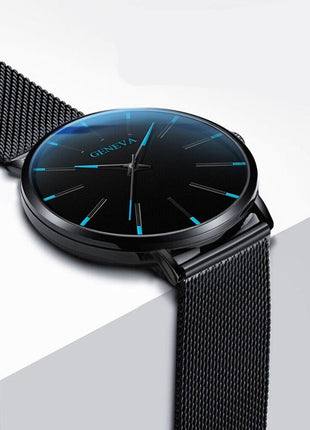 Waterproof Men's Watch Stainless Steel Quartz Luminous Classic Watches Puce Gaia