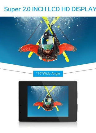 4K Action Sport Waterproof Camera 20 MP Recorder HD 1080P Camcorder Puce Gaia